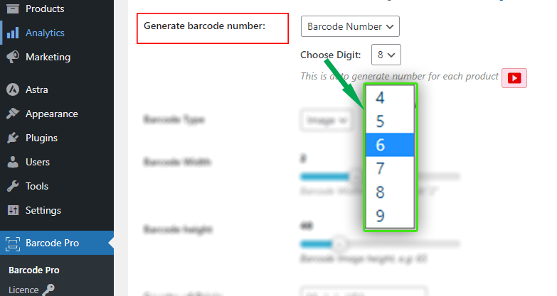 generate barcode number